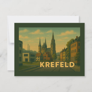 Krefeld Duitsland Stad Kunst Briefkaart