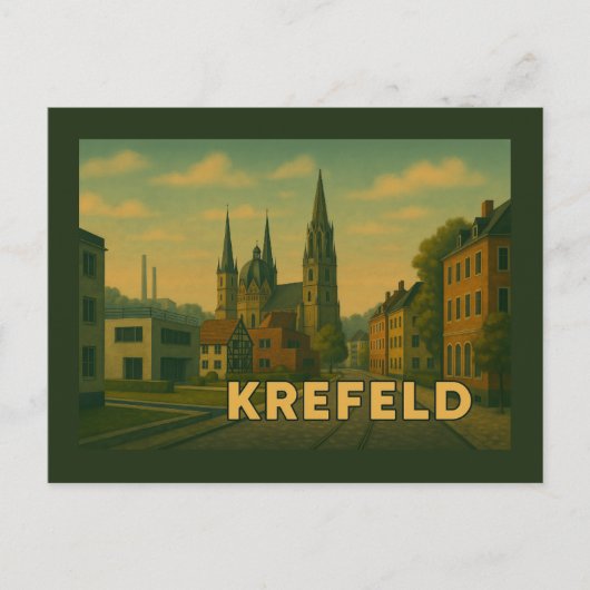 Krefeld Duitsland Stad Kunst Briefkaart (Voorkant)