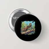 Krekels Dier Cricket 10 Ronde Button 5,7 Cm (Voorkant /achterkant)
