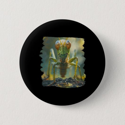 Krekels Dier Cricket 7 Ronde Button 5,7 Cm (Voorkant)
