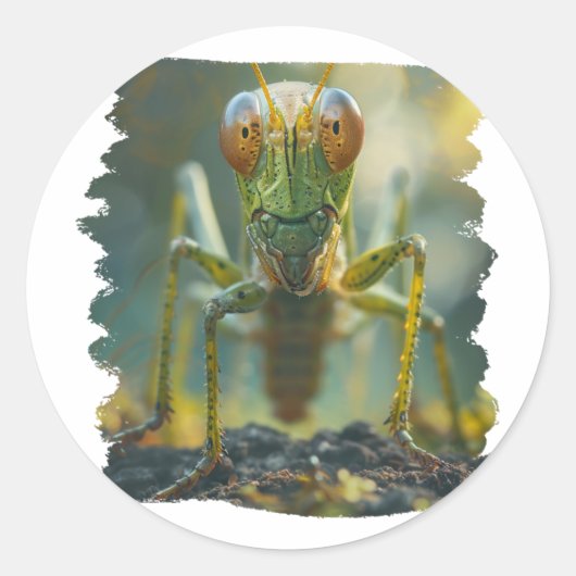 Krekels Dier Cricket 7 Ronde Sticker (Voorkant)