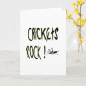 Krekels Rock! Wenskaart Kaart (Gele Bloem)