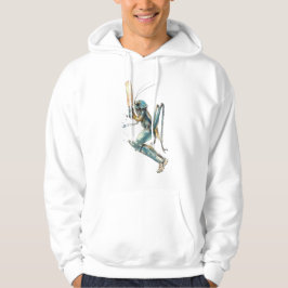 Krekeltje aquarel insect kunst ontmoet sport hoodie
