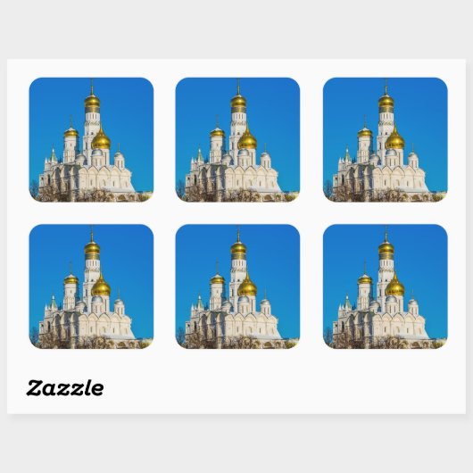 Kremlin Kremlin cathedrals Vierkante Sticker (Vel)