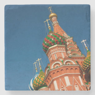 Kremlin, Vasiliy Blessed   Moskou, Rusland Stenen Onderzetter