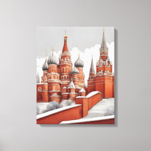 Kremlin Wall Art Canvas Afdruk (Voorkant)