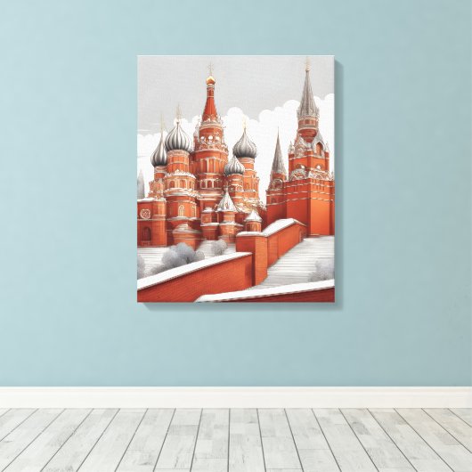 Kremlin Wall Art Canvas Afdruk (Insitu (Houten vloer))