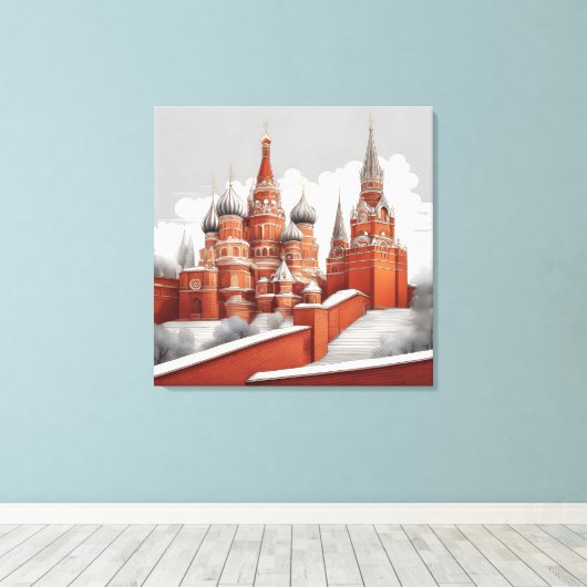 Kremlin Wall Art Canvas Afdruk (Insitu (Houten vloer))
