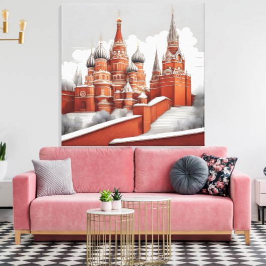 Kremlin Wall Art Canvas Afdruk (Insitu (Woonkamer))