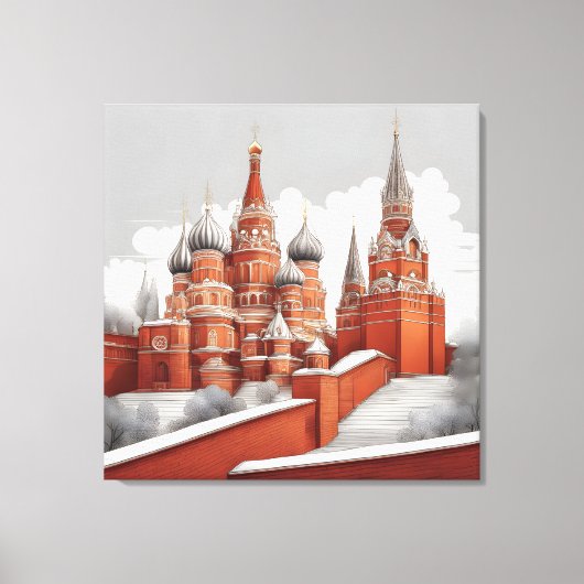 Kremlin Wall Art Canvas Afdruk (Voorkant)