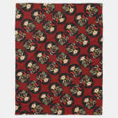 Krendierende herten versierd met kerst sok fleece deken (Voorkant)