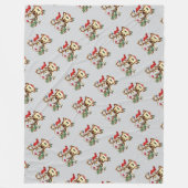 Krendierende herten versierd met kerstornament fleece deken (Voorkant)