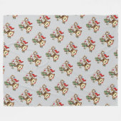 Krendierende herten versierd met kerstornament fleece deken (Voorkant (Horizontaal))