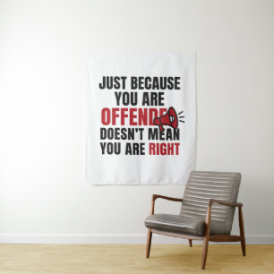 Krenkende Citaat Muurkunst Wandkleed