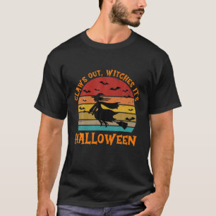 Krennen uit, heksen het is Halloween Vintag T-shirt