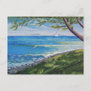 Krescent Head Beach Seascape Painting Briefkaart