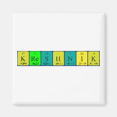 Kreshnik periodieke lijstnaam magnet (Voorkant)