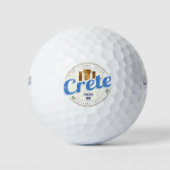 Kreta eiland Griekenland Retro  vakantie Souvenir Golfballen (Voorkant)