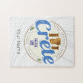 Kreta eiland Griekenland Retro  vakantie Souvenir Legpuzzel (Horizontaal)