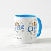 Kreta eiland Griekenland Retro vakantie Souvenir Mok (Voorkant rechts)