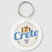 Kreta eiland Griekenland Retro  vakantie Souvenir Sleutelhanger (Voorkant)