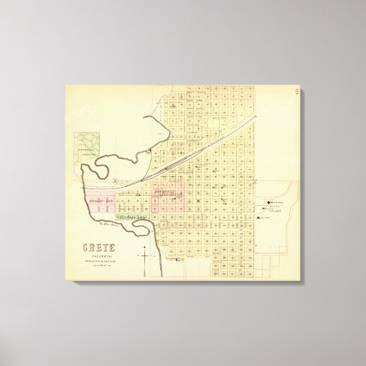 Kreta en Saline County, Nebraska Canvas Afdruk (Voorkant)