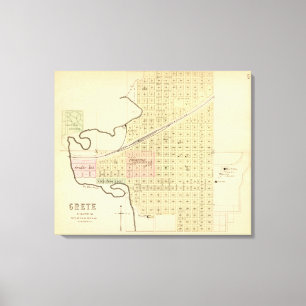 Kreta en Saline County, Nebraska Canvas Afdruk
