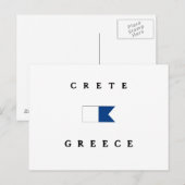 Kreta Griekenland Alpha Dive Flag Briefkaart (Voorkant / Achterkant)
