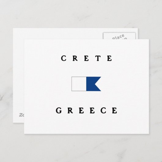 Kreta Griekenland Alpha Dive Flag Briefkaart (Voorkant / Achterkant)