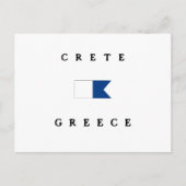 Kreta Griekenland Alpha Dive Flag Briefkaart (Voorkant)