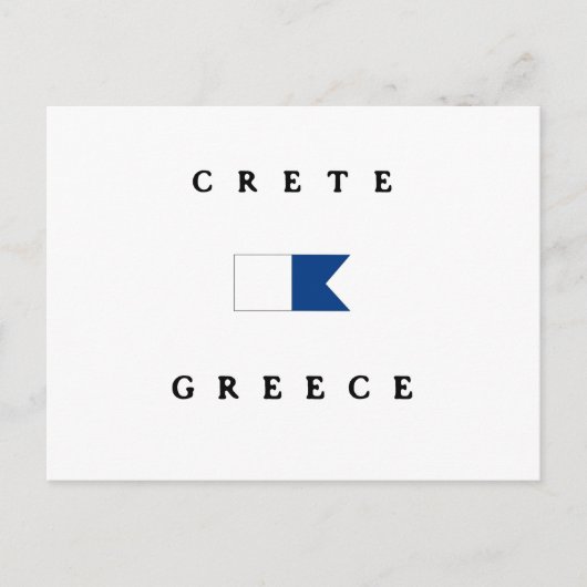 Kreta Griekenland Alpha Dive Flag Briefkaart (Voorkant)