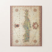 Kreta Griekenland  Decoratieve Kaart Legpuzzel (Verticaal)