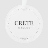 Kreta, Griekenland Eenvoudige internationale reize Ornament (voorkant)