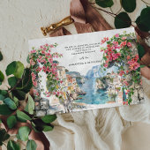 Kreta, Griekenland | Geïllustreerde bruiloft Drieluik Uitnodiging