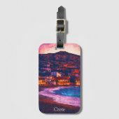 Kreta Griekenland Grieks eiland Waterverf schilder Bagagelabel (Voorkant (verticaal))