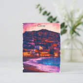 Kreta Griekenland Grieks eiland Waterverf schilder Briefkaart (Staand voorkant)