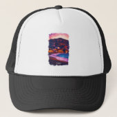 Kreta Griekenland Grieks eiland Waterverf schilder Trucker Pet (Voorkant)