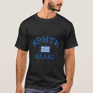 Kreta Griekenland Griekse vlag T-shirt