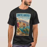 Kreta Griekenland Illustratie Reis Kunst Vintage