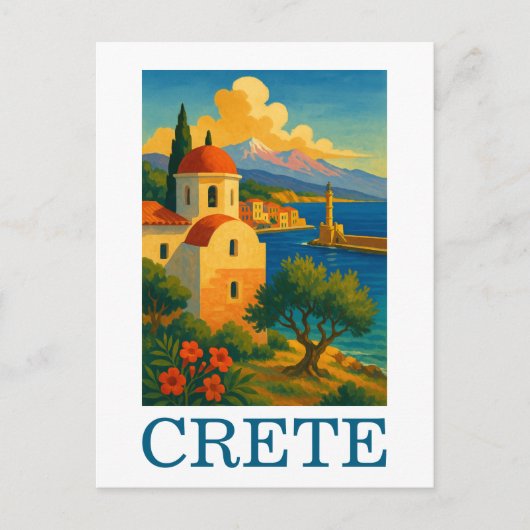 Kreta Griekenland Island kunstwerk reizen Briefkaart (Voorkant)