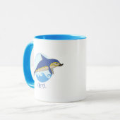 Kreta, Griekenland, Minoan Dolphin & Waves Mok (Voorkant links)