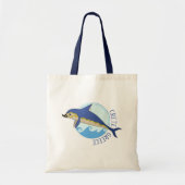 Kreta, Griekenland, Minoan Dolphin & Waves Tote Bag (Voorkant)
