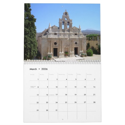 KRETA, GRIEKENLAND Muurkalender Kalender (Mar 2026)