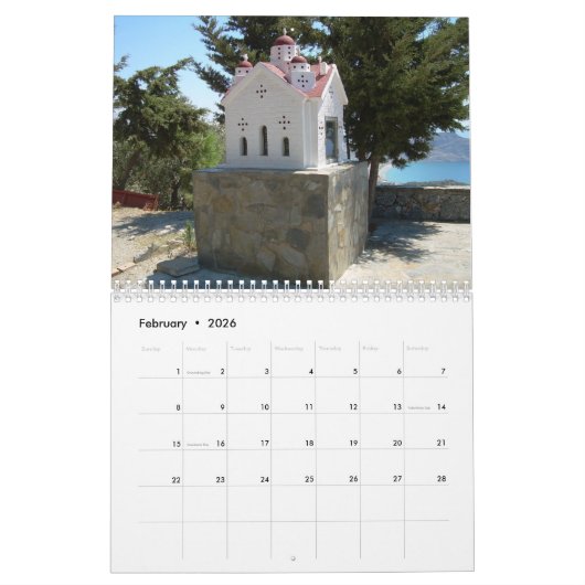 KRETA, GRIEKENLAND Muurkalender Kalender (Feb 2026)