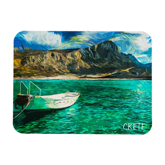 Kreta Griekenland Ocean Oil Painting Magneet (Horizontaal)