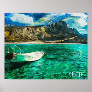 Kreta Griekenland Ocean Oil Painting Poster