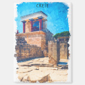 Kreta Griekenland Oude Tempel Waterverf Magneet (Voorkant)