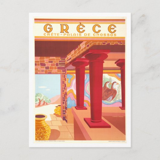 Kreta, Griekenland, Reisposter Briefkaart (Voorkant)