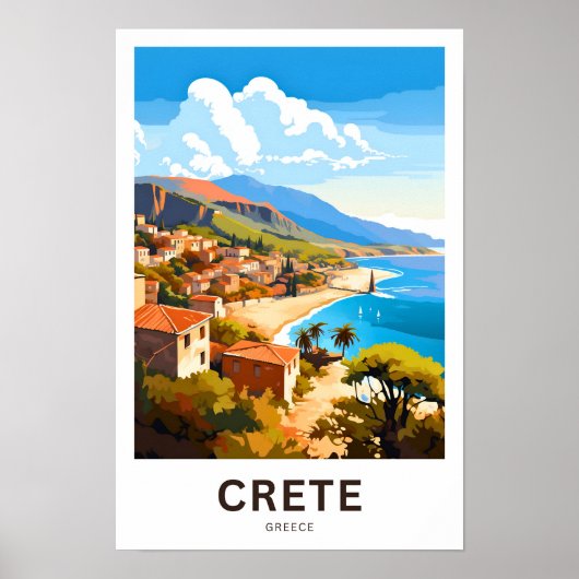 Kreta Griekenland Reisprint Poster (Voorkant)