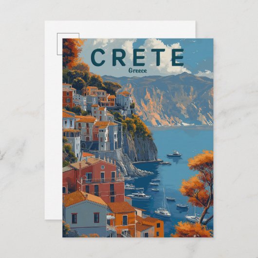 Kreta Griekenland Reizen Briefkaart (Voorkant / Achterkant)